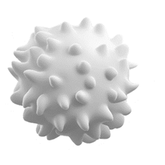A white ball with spikes.