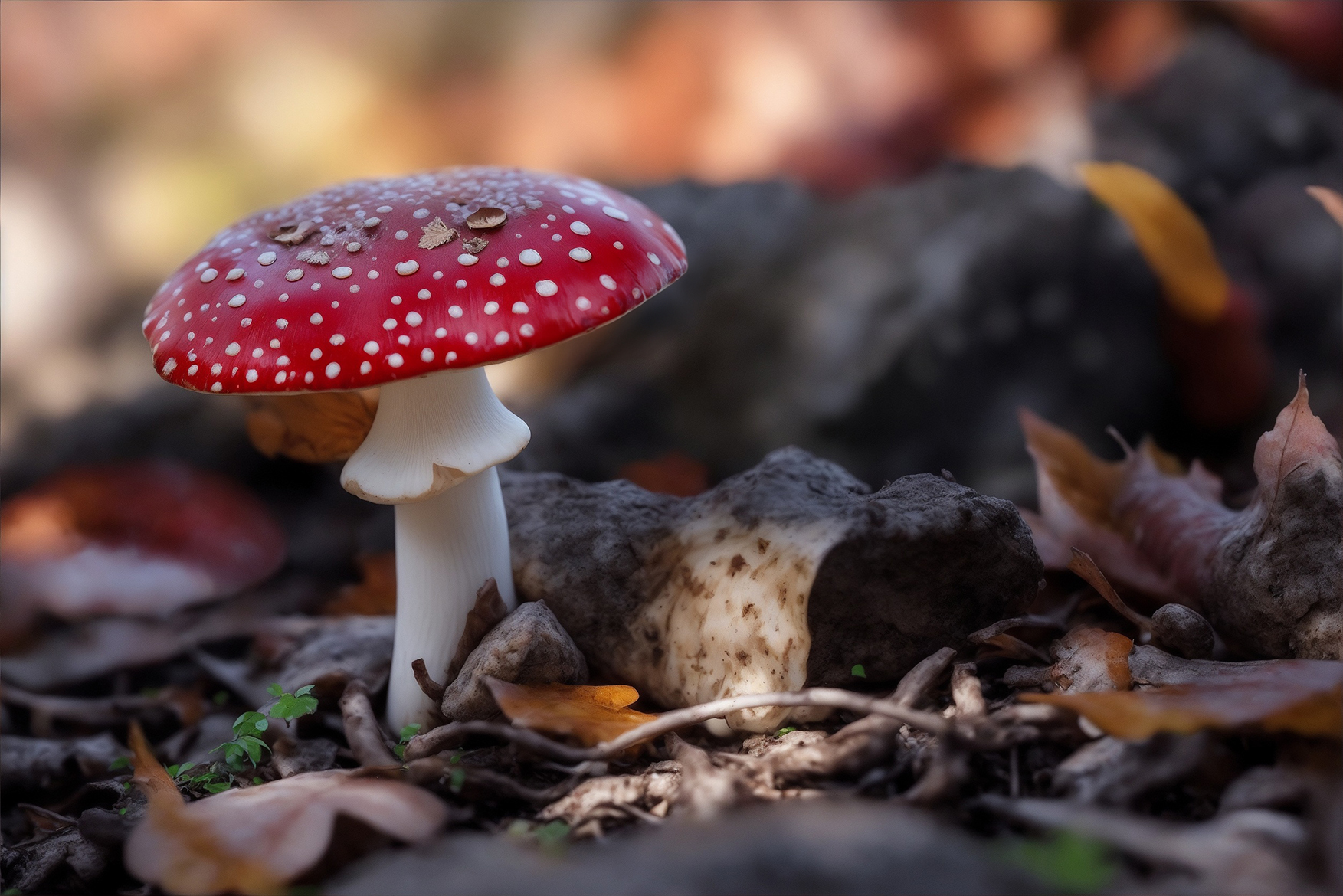 Image of a mushroom growing in the wild.