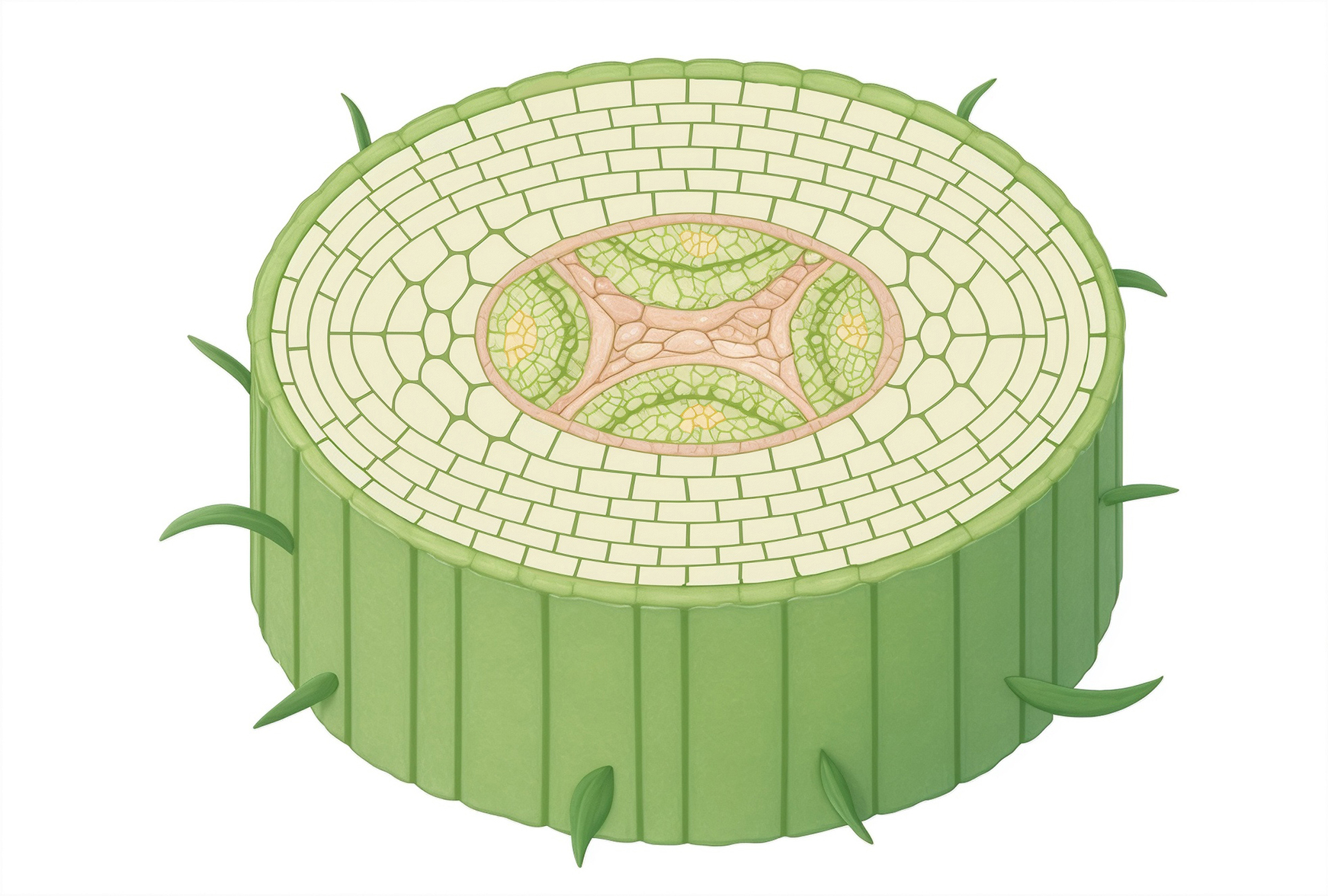 A cross section of a plant Xylem cell.