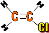 Polychloroethene chemical formulae.