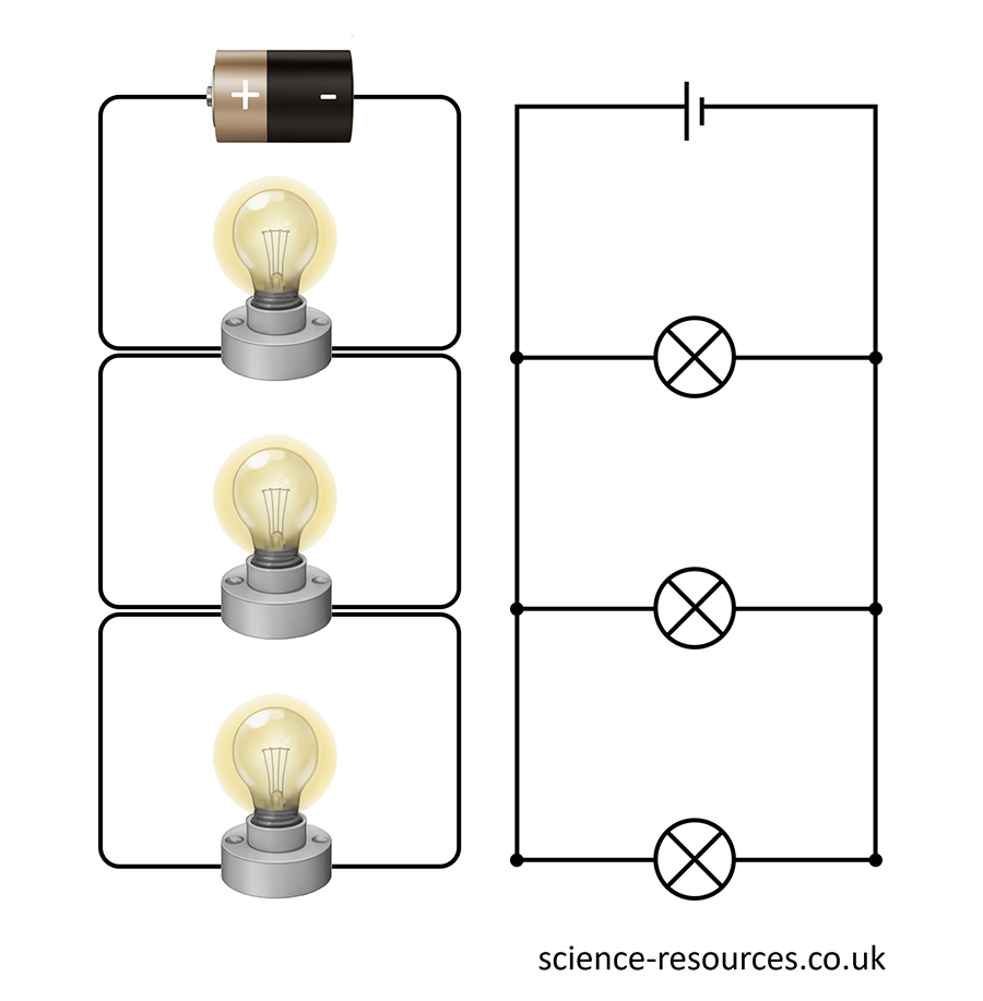 Image showing an example of a parallel circuit.