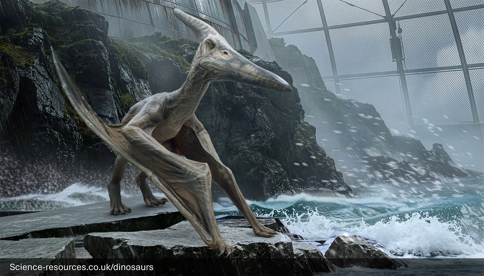 A realistic rendering of a Jurassic park / Jurassic World Pteranodon