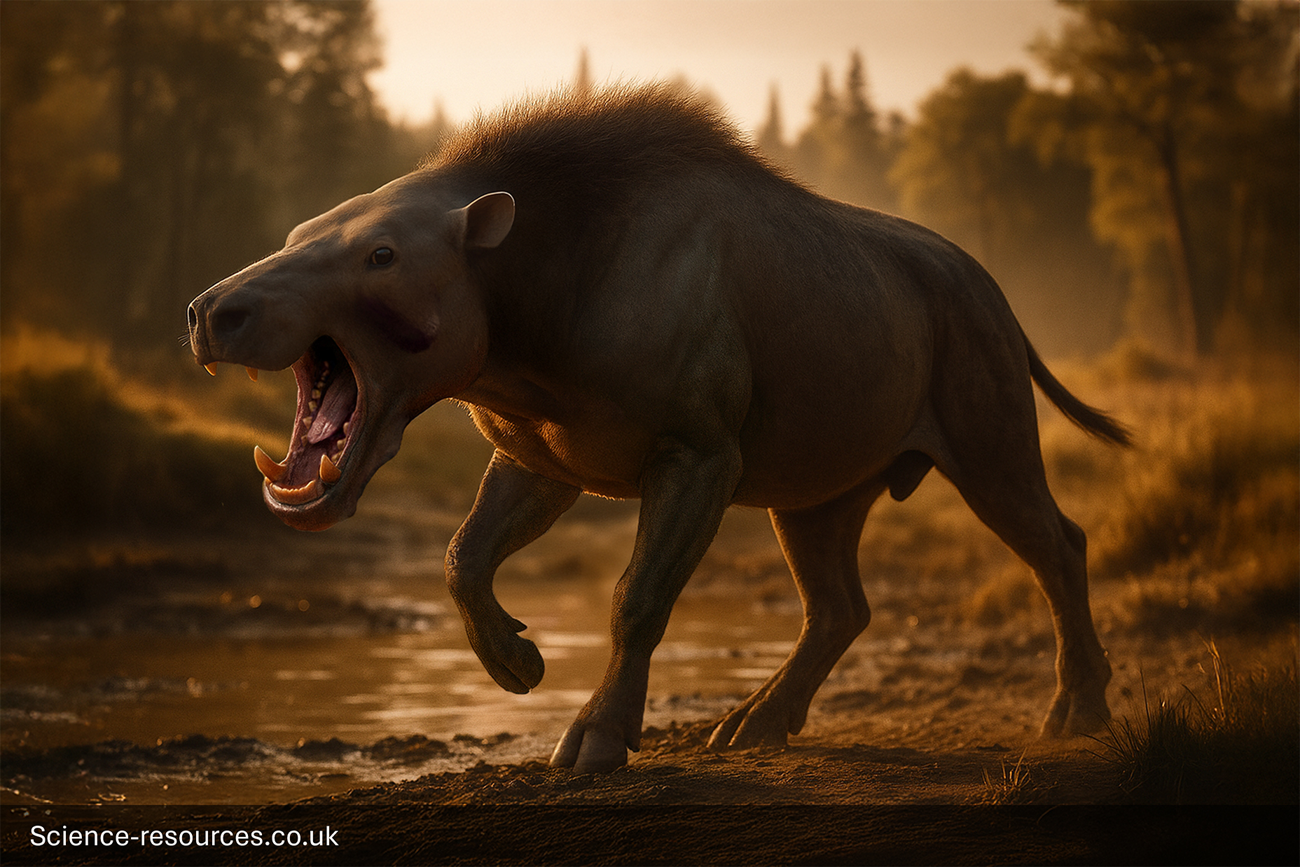 A realistic image of a Daeodon