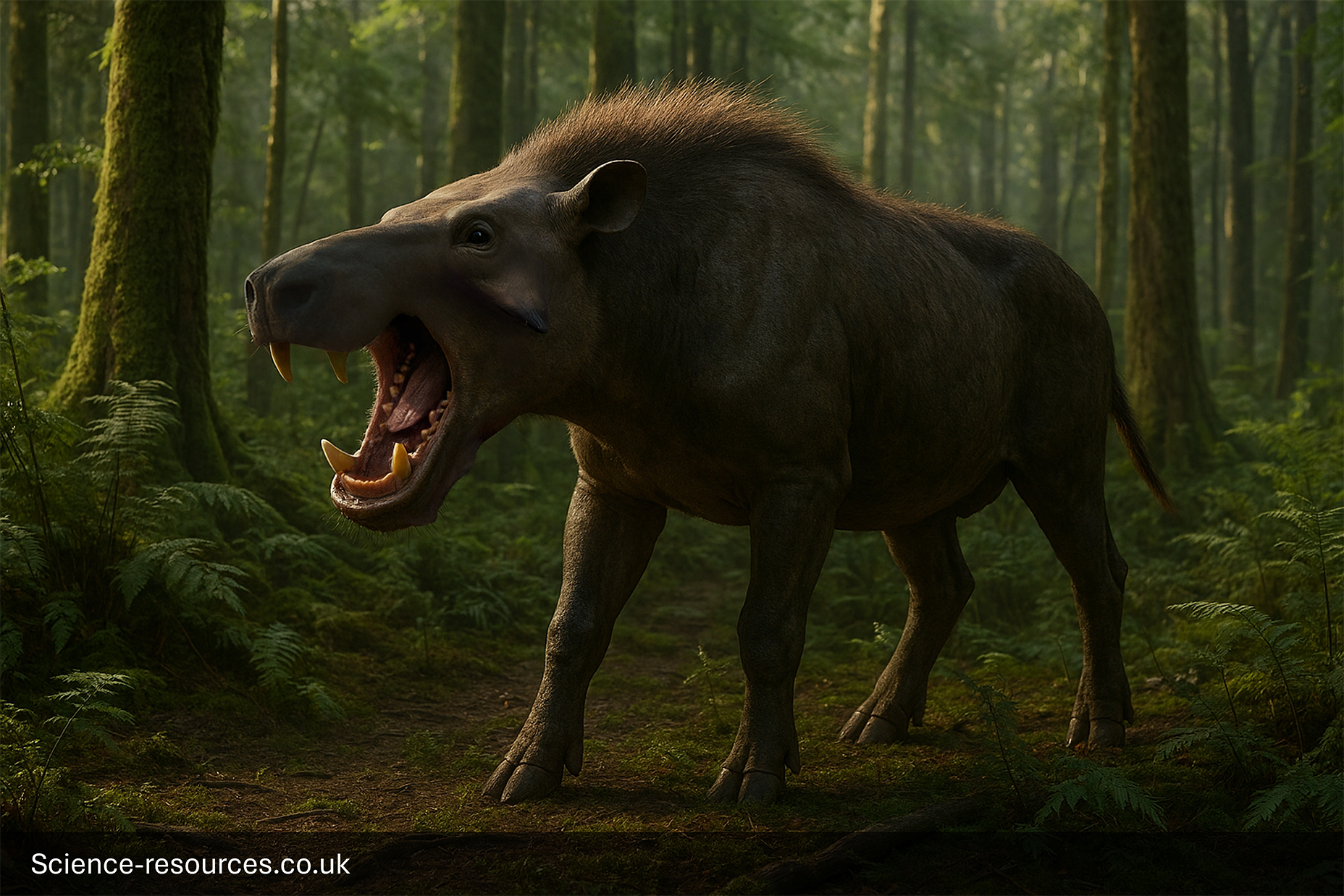 A realistic image of a Entelodon