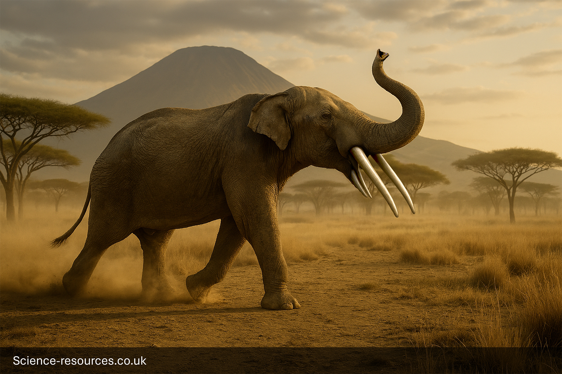 A realistic image of a Gomphothere.