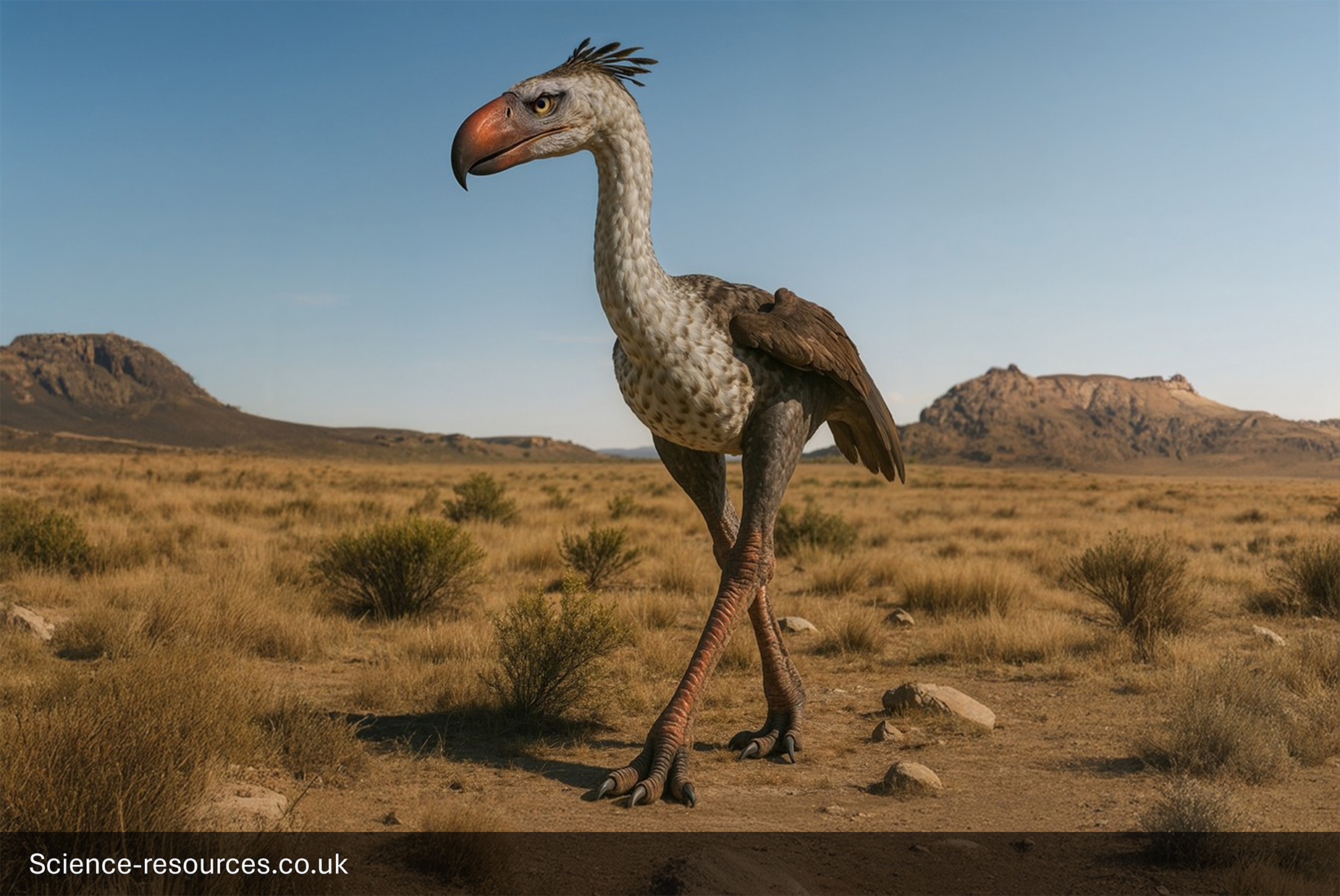 A realistic image of a Phorusrhacos.
